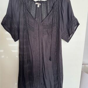 Amuse Society Black Lace Detail Blouse